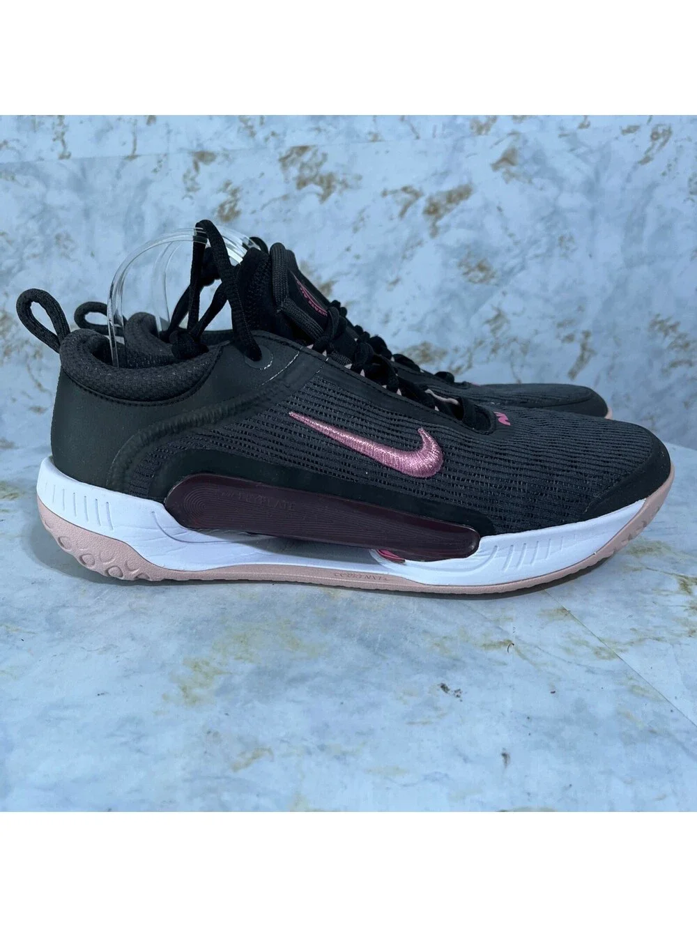 Nike Court Zoom NXT Womens Size 11.5 Tennis Shoes Black Pink Pickleball Sneakers
